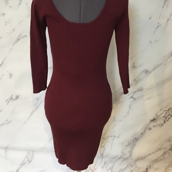 Charlotte Russe Maroon BodyCon Sz M - Picture 2 of 3